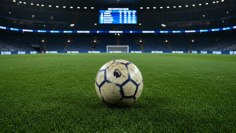 Premier League football pitch with glowing Champions League sportsbook odds, online sports betting.